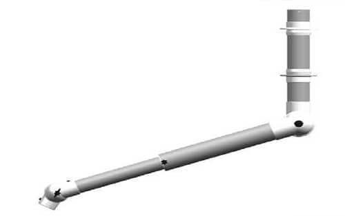 Alsident System 75T Aluminum Snorkel Arms 3 in